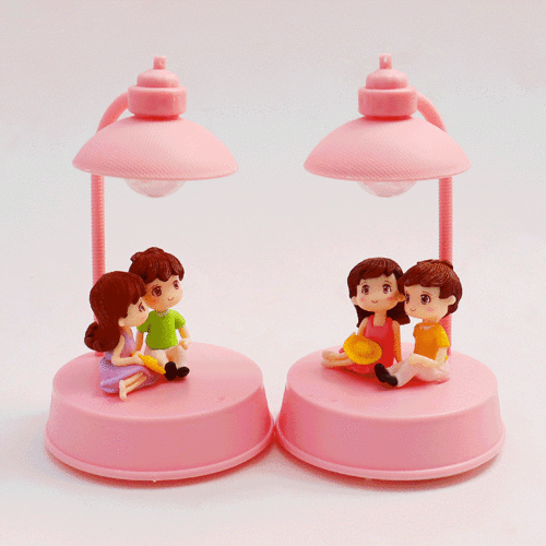 LED 탁상램프 멜로디+미니어처 분홍