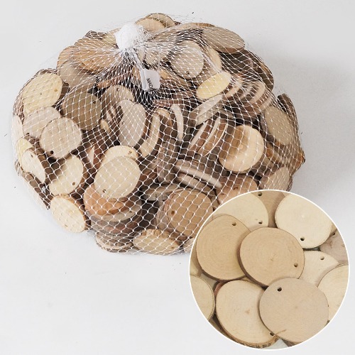 천연나무조각[2번] 나무메달[원형구멍 소]3cm~4cm 1kg