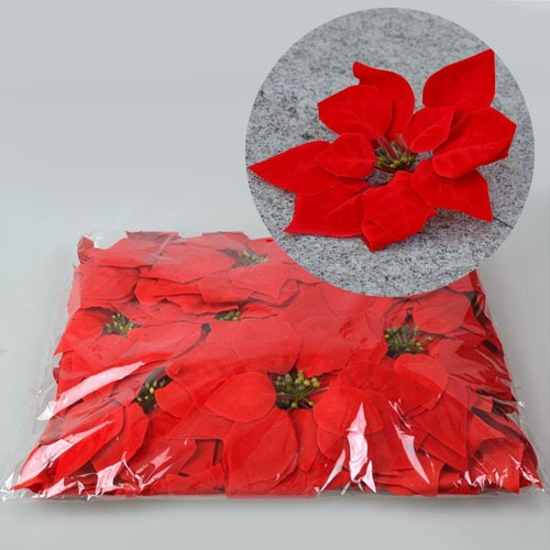 조화 포인세티아 꽂잎[빨강] 크리스마스꽃