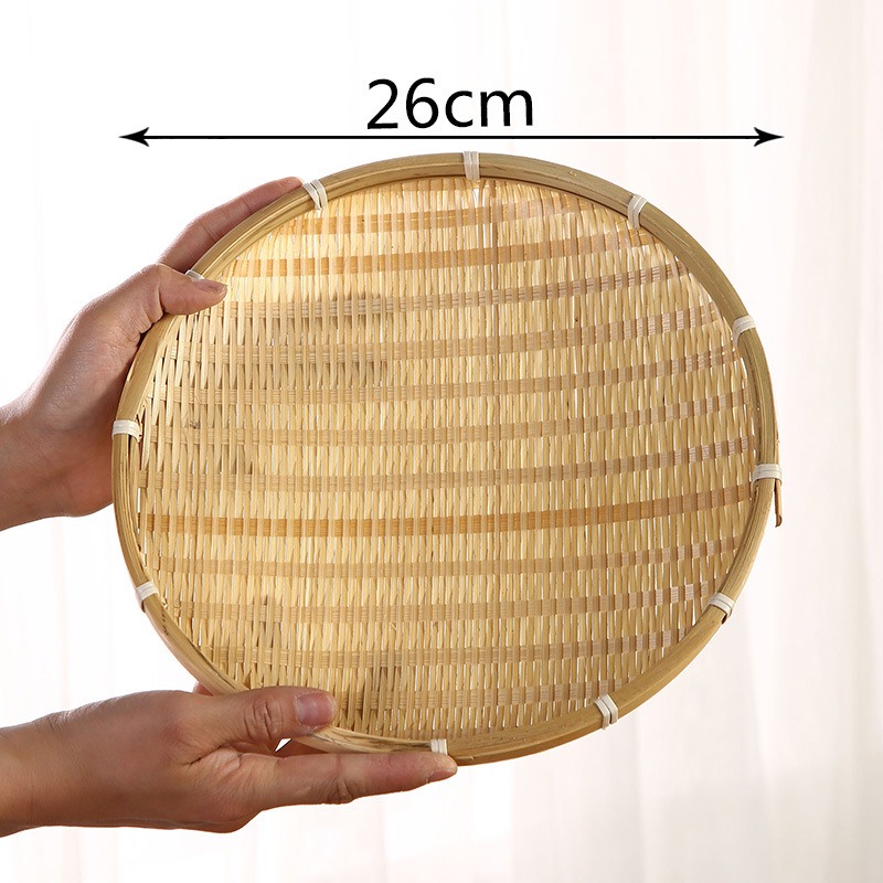 전통 대나무 소쿠리 원형 [26cm]