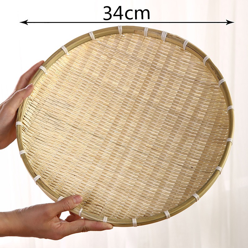 전통 대나무 소쿠리 원형 [34cm]