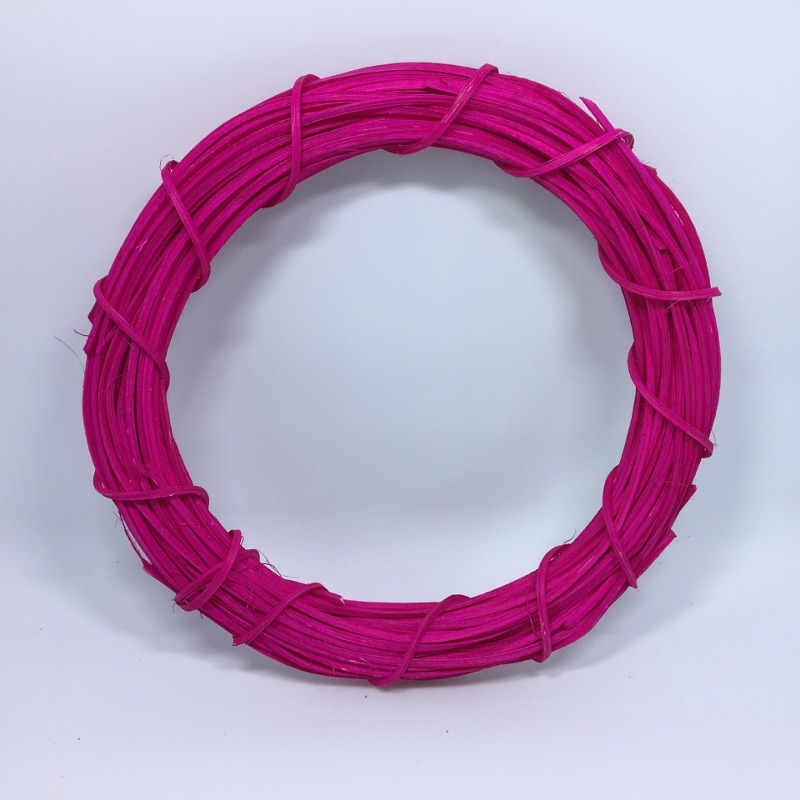 수공예 자연소재 딥 핑크 넝쿨리스틀 원형 10~30cm [5종 택1]