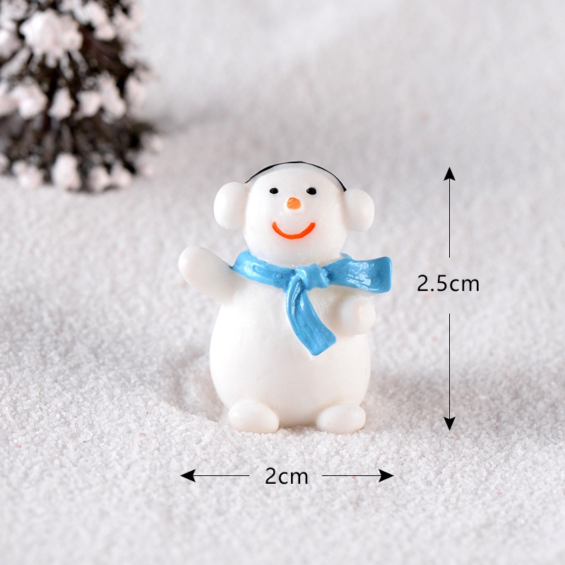 미니어처 크리스마스 파란 목도리 눈사람 2*2.5cm [MI1952-9]