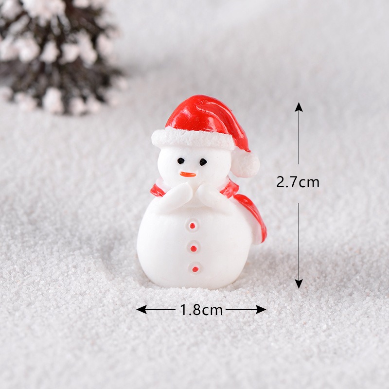 미니어처 크리스마스 입 가린 눈사람 1.8*2.7cm [MI1952-12]