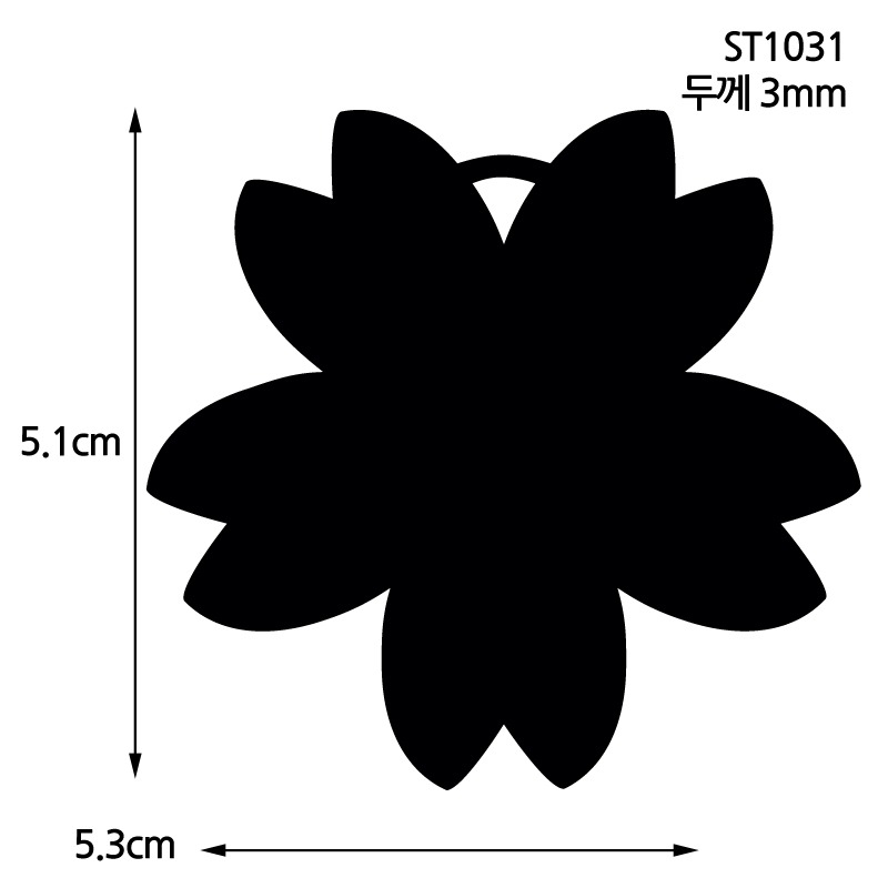 자개공예 블랙 아크릴판 [ST1031] 벚꽃