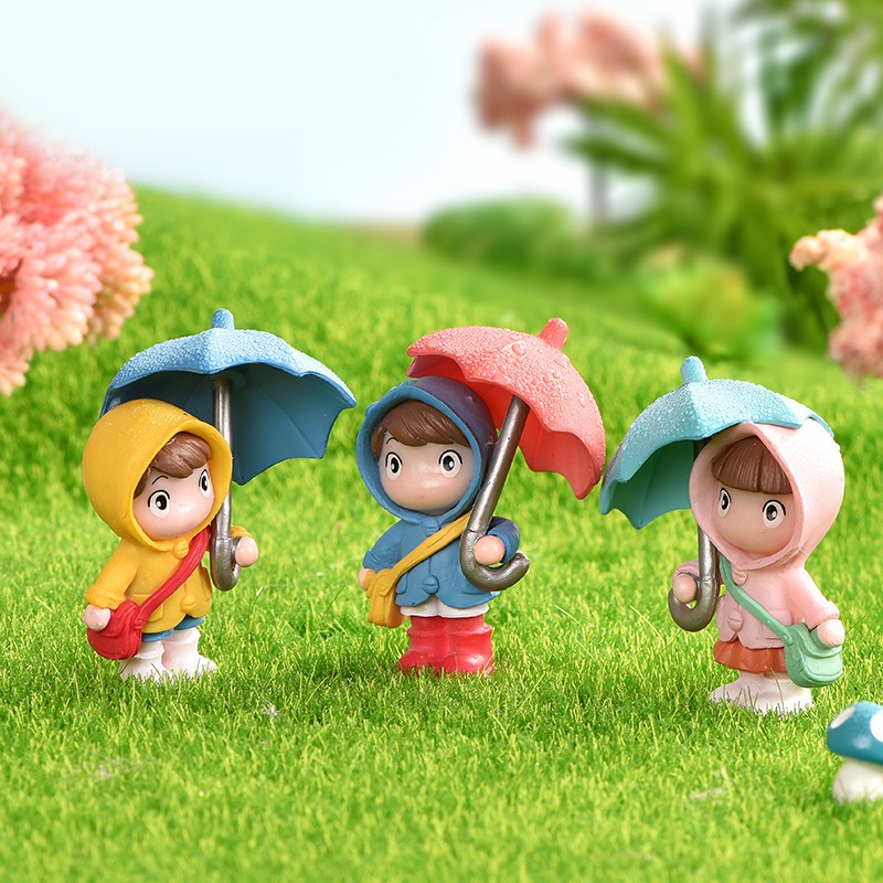 [미니어처] 우산을든 꼬마 4색혼합
